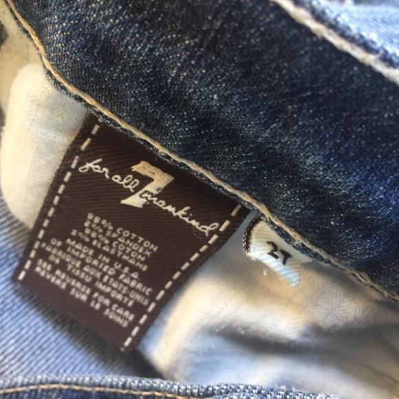7 for all mankind straight Leg Distressed Jeans 27 - Picture 8 of 8